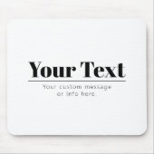 スタイリッシュレトロモダン文字 | ブラック&ホワイト マウスパッド (正面)