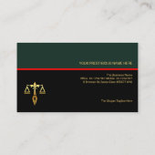 スタイリッシュレトロレイヤ赤線の法務コンサルタント 名刺 (裏面)