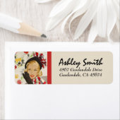 スタイリッシュレトロレディ差出人住所 ラベル (インサイチュ)