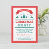 スタイリッシュレトロヴィンテージタイポグラフィパーティー 招待状 (スタンド正面)