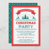 スタイリッシュレトロヴィンテージタイポグラフィパーティー 招待状 (正面/裏面)