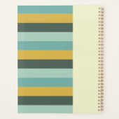 スタイリッシュレトロヴィンテージ横向きストライプ矢印 プランナー手帳 (裏面)