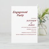 スタイリッシュレトロ婚約パーティ招待状 招待状 (スタンド正面)