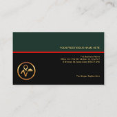 スタイリッシュレトロ層赤線バトラーイベントプランナー 名刺 (裏面)