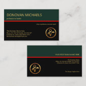 スタイリッシュレトロ層赤線バトラーイベントプランナー 名刺 (正面/裏面)