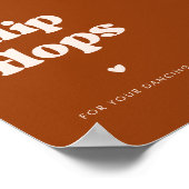 スタイリッシュレトロ燃えたオ結婚レンジのビーチサンダル徴候 ポスター (角)