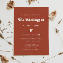 スタイリッシュレトロ結婚テラコッタ