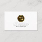 スタイリッシュレトロ金ゴールドカバー金ゴールド波画家 名刺 (裏面)