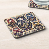 スタイリッシュロシアの人用ドリンクコースターセット コースター (左側)