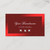 スタイリッシュワインレッドきらめくダイヤモンドプロフェッショナル 名刺 (正面)