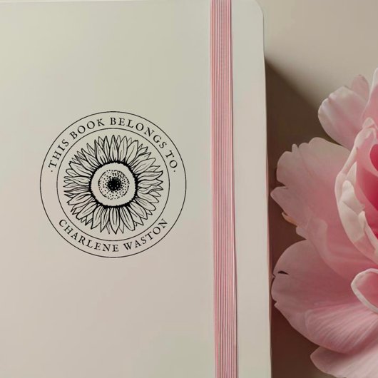 スタイリッシュヴィンテージひまわりカスタムの本 ラバースタンプ