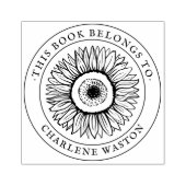 スタイリッシュヴィンテージひまわりカスタムの本 ラバースタンプ (インプリント)