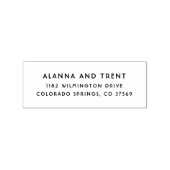 スタイリッシュヴィンテージアールデコ差出人住所スタンプ ラバースタンプ (インプリント)