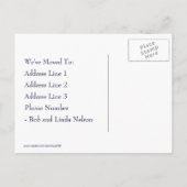 スタイリッシュヴィンテージカップルのアドレスの変更 案内ポストカード (裏面)