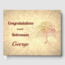 スタイリッシュヴィンテージツリースタイルパーソナライズされた退職