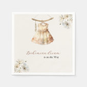 スタイリッシュヴィンテージドレスWildflowers Gitl赤ちゃんシャワー スタンダードカクテルナプキン (正面)
