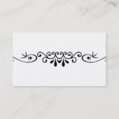 スタイリッシュヴィンテージフラワー華美ホワイトプロフェッショナル 名刺 (裏面)