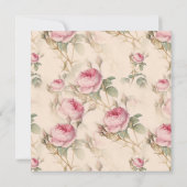 スタイリッシュヴィンテージフローラ結婚式招待状 招待状 (裏面)