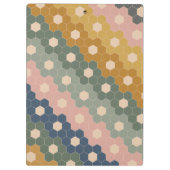 スタイリッシュヴィンテージ幾何六角パーソナライズされた形   クリップボード (裏面)