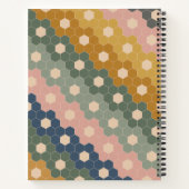 スタイリッシュヴィンテージ幾何六角パーソナライズされた ノートブック (裏面)