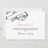 スタイリッシュヴィンテージ王室のキンセアニェラ感謝の写真 サンキューカード (正面)