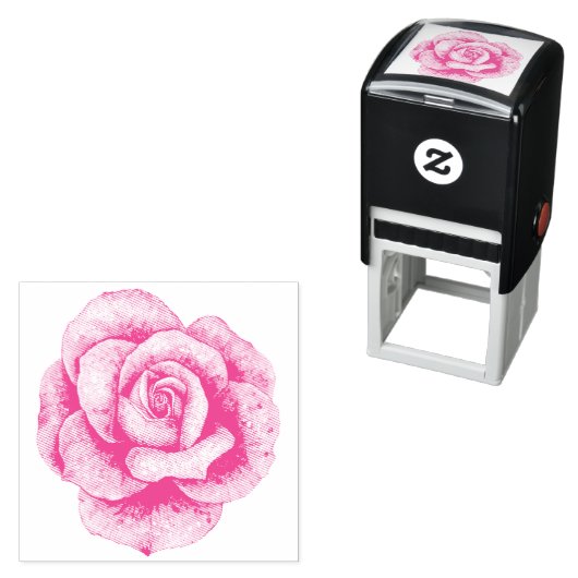 スタイリッシュヴィンテージ芸術的スタイルエッチングバラ花 セルフインキングスタンプ (インサイチュ)