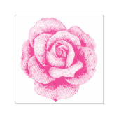 スタイリッシュヴィンテージ芸術的スタイルエッチングバラ花 セルフインキングスタンプ (デザイン)