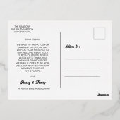 スタイリッシュヴィン感謝していテージ結婚式の写真 箔シーズンポストカード (裏面)