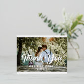 スタイリッシュヴィン感謝していテージ結婚式の写真 箔シーズンポストカード (立ち正面)