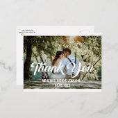 スタイリッシュヴィン感謝していテージ結婚式の写真 箔シーズンポストカード (正面/裏面)