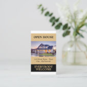 スタイリッシュ不動産仲介業者オープンハ広告ウスのカード 名刺 (スタンド正面)