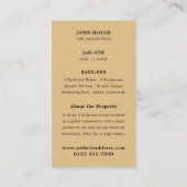 スタイリッシュ不動産仲介業者オープンハ広告ウスのカード 名刺 (裏面)