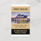 スタイリッシュ不動産仲介業者オープンハ広告ウスのカード 名刺 (正面)