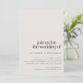 スタイリッシュ世紀半モダン半ピッ結婚ク茶 招待状 (スタンド正面)