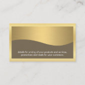 スタイリッシュ企業の金ゴールド/メタリック/金ゴールド縁ど 名刺 (裏面)
