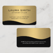 スタイリッシュ企業の金ゴールド 名刺 (正面/裏面)
