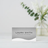 スタイリッシュ企業の銀 名刺 (スタンド正面)