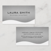スタイリッシュ企業の銀 名刺 (正面/裏面)