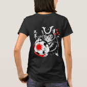 スタイリッシュ侍猫 日本 サッカーTシャツ サッカーファンに Tシャツ (裏面)