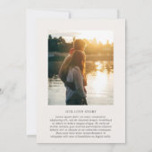 スタイリッシュ写真モダン結婚の 招待状 (裏面)