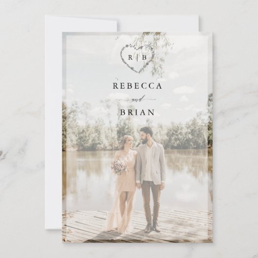 スタイリッシュ写真結婚の書結婚道 招待状 (正面)