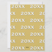 スタイリッシュ写真黄パーソナライズされた幸せ新年 シーズンカード (裏面)