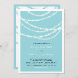 スタイリッシュ冬の輝き結婚の2in1招待状 招待状