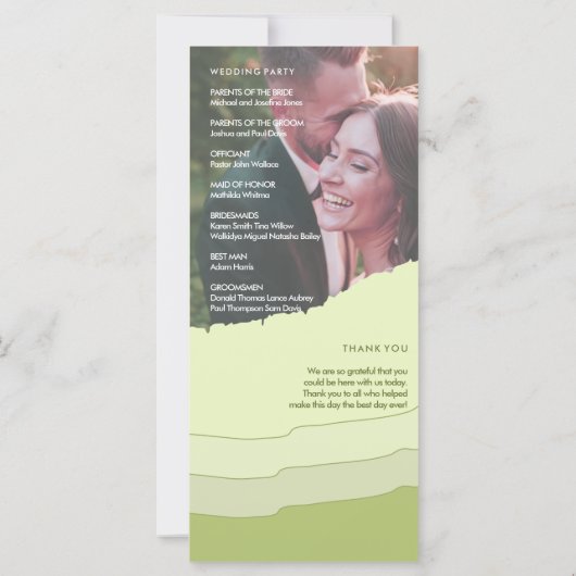 スタイリッシュ勾配結婚オリジナル写真 (裏面)