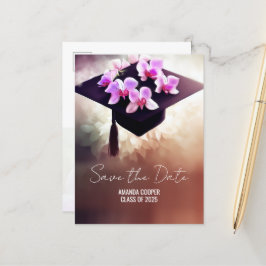 スタイリッシュ卒業ユニーク発表用はがき 案内ポストカード