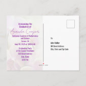 スタイリッシュ卒業ユニーク発表用はがき 案内ポストカード (裏面)