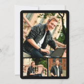 スタイリッシュ卒業生モダン業会 招待状 (裏面)