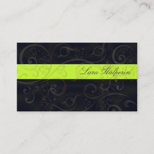 スタイリッシュ名刺の渦巻き 名刺 (正面)