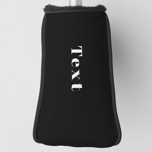 スタイリッシュ名前をカスタムするその他の文字 | ブラック&ホワイト ゴルフヘッドカバー (回転90)