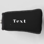 スタイリッシュ名前をカスタムするその他の文字 | ブラック&ホワイト ゴルフヘッドカバー (正面)